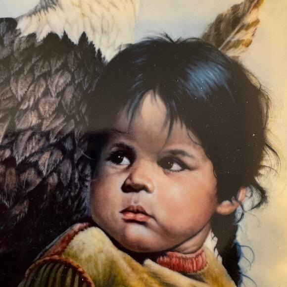 Brave & Free Collectors Plate by Perillo Pride of America Indians Brave Shadow - Picture 8 of 8